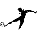 Sticker buteur en action design