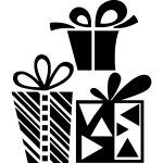Sticker cadeaux de nol design