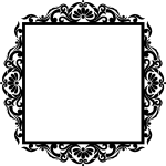 Sticker cadre baroque carré 1 Sticker cadre baroque carré 1