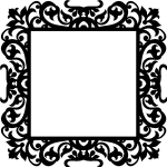 Sticker cadre baroque carré épaisse Sticker cadre baroque carré épaisse