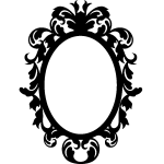 Sticker cadre baroque ovale 1 Sticker cadre baroque ovale 1