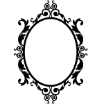 Sticker cadre baroque ovale Sticker cadre baroque ovale