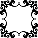 Sticker cadre fleur Sticker cadre fleur