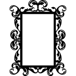 Sticker cadre rectangulaire décoré Sticker cadre rectangulaire décoré