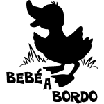 Sticker canard et beb a bordo