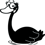 Sticker canard dans son bain