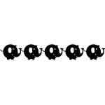 Sticker caravane de petits éléphants Sticker caravane de petits éléphants