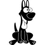 Sticker caricature chien