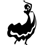 Sticker caricature danseuse salsa Sticker caricature danseuse salsa