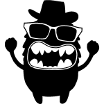 Sticker caricature monstre rockstar Sticker caricature monstre rockstar