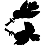Sticker caricatures d'oiseaux Sticker caricatures d'oiseaux