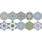 Stickers carrelages hexagones sol julia anti - dérapant Stickers carrelages hexagones sol julia anti - dérapant