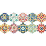 Stickers carrelages hexagones sol lorena anti - dérapant Stickers carrelages hexagones sol lorena anti - dérapant