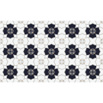 Stickers carrelages sol anemona anti - drapant - 60x100 cm