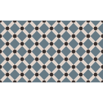 Stickers carrelages sol anti - drapant mosaque vintage fonc