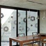 Sticker cercles designs gris et noirs