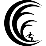 Sticker cercle surf Sticker cercle surf