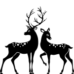 Sticker cerf et biche