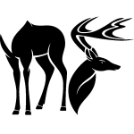 Sticker cerf à quatres pattes Sticker cerf à quatres pattes