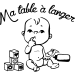 Sticker chambre enfant citation la table  langer