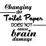 Sticker changing the toilet paper design