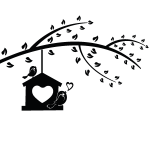 Sticker chanson d'amour d'un oiseau Sticker chanson d'amour d'un oiseau