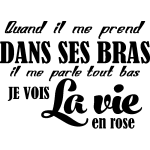 Sticker chanson la vie en rose