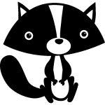 Sticker chat avec grosse tête assis Sticker chat avec grosse tête assis
