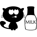 Sticker chat et lait Sticker chat et lait