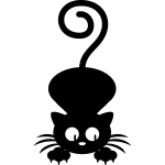 Sticker chat avec une longue queue Sticker chat avec une longue queue