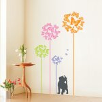 Sticker chat et papillons Sticker chat et papillons