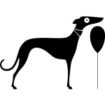 Sticker chien et balon