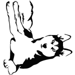 Sticker chien husky couch