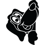 Sticker chien souriant