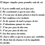 Sticker citation 12 tapes simple pour prendre soin de soi . . .