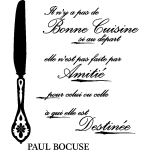 Sticker citation bonne cuisine si au dpart . . . paul bocuse