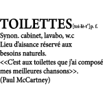 Sticker citation c'est aux toilettes que j'ai composé - paul mc cartney Sticker citation c'est aux toilettes que j'ai composé - paul mc cartney