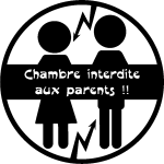 Sticker citation chambre interdite aux parents