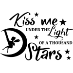 Sticker citation chambre kiss me under the light