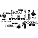 Sticker citation cuisine bake, kitchen, wine