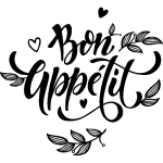 Sticker citation cuisine bon appetit romantique