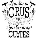 Sticker citation cuisine les bons crus