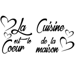 Sticker citation la cuisine est le coeur de la maison