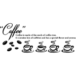 Sticker citation cuisine coffee is made of the seeds of cofee tree