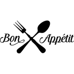 Sticker citation cuisine magnifique design bon apptit