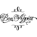 Sticker citation cuisine design bon appetit