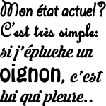 Sticker citation cuisine si j'pluche un oignon