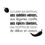 Sticker citation la cuisine aux senteurs