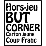 Sticker citation football but, corner