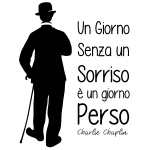 Sticker citation un giorno senza un sorrizo. . . - charlie chaplin Sticker citation un giorno senza un sorrizo. . . - charlie chaplin